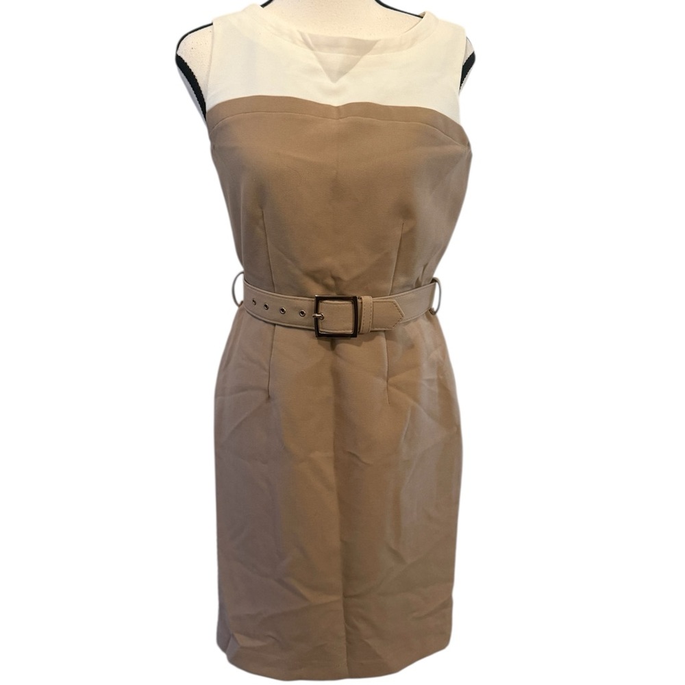 Banana Republic | Tan and Cream Midi Dress